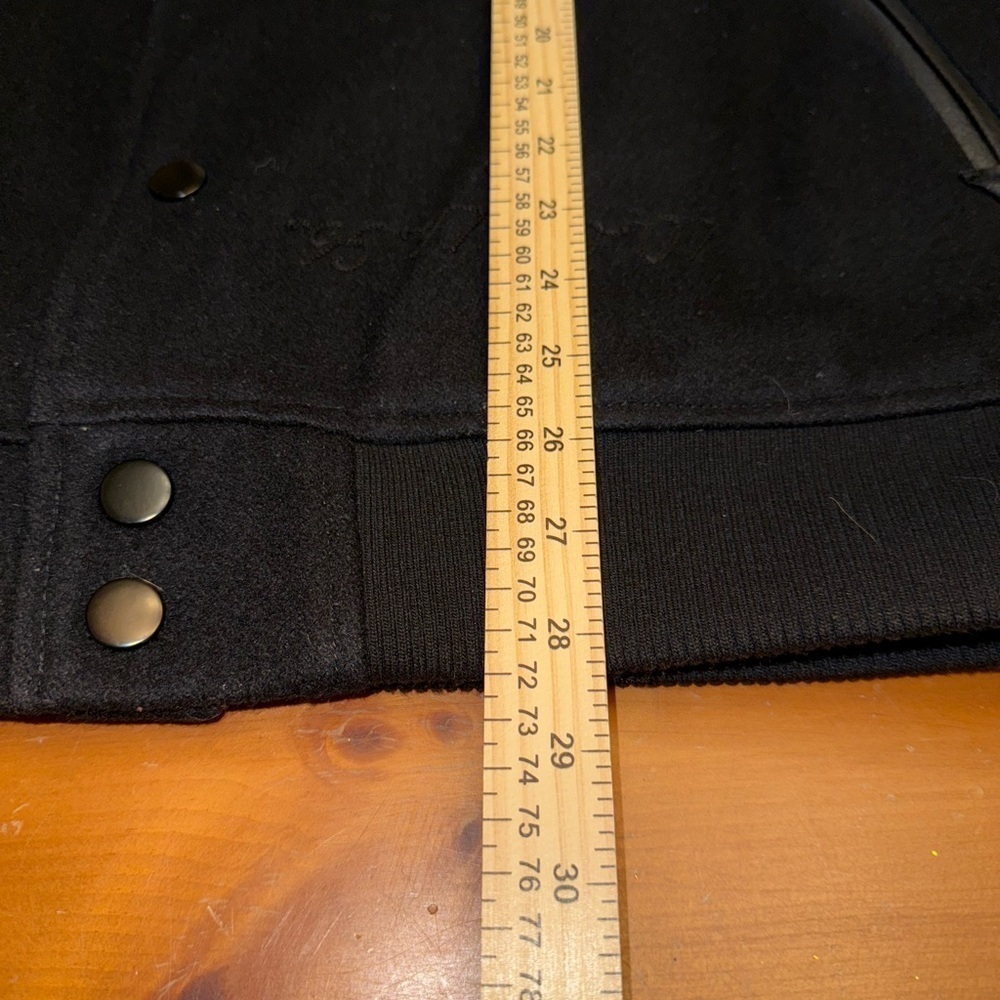 Rare Varsity Wool Blend Mens Jacket XL Black 90’s University Dark Scholar Warm - Picture 12 of 13